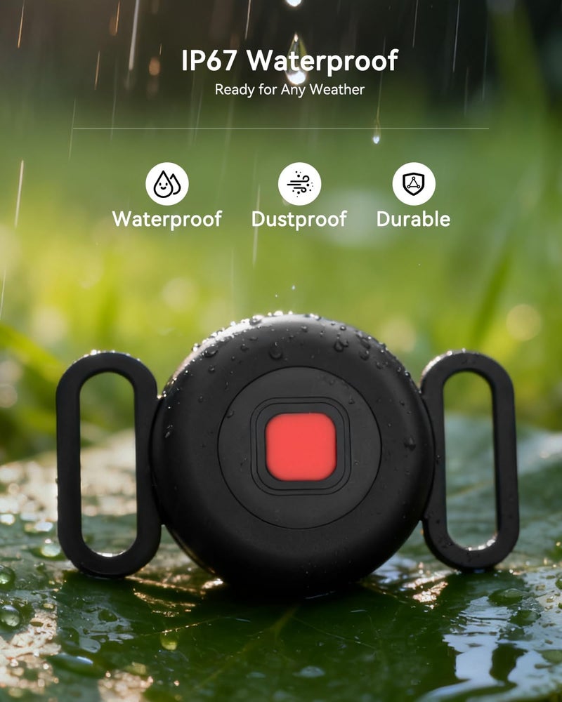 Hyphoon Bluetooth Dog Tracker Tag, Pet Tracker for Dogs with Silicone Collar Holder, Works with Apple Find My & Android Find Hub, IP67 Waterproof Anti-Lost Locator, Black 2 Pack - Image 5